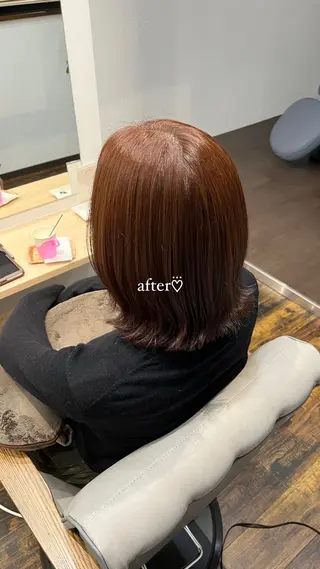 ミディアム カラー MAHIRU🤍 艶髪･ストレート🫧のヘアスタイル