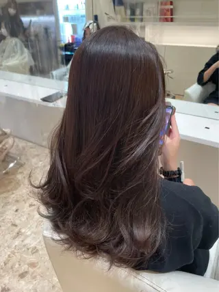 セミロング 韓国ネイル🤍 イワサキ　リコ🍒のマツエク・マツパデザイン