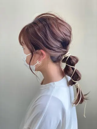 セミロング 岡本 沙帆のヘアスタイル