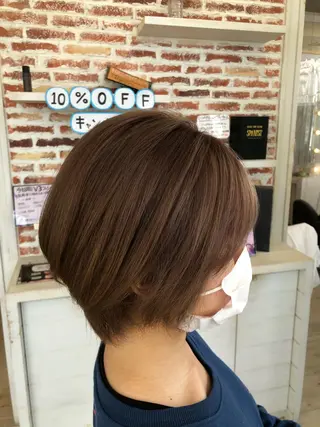 ミディアム カラー Crén by marie 真嘉比店所属・東恩納 誠のヘアスタイル