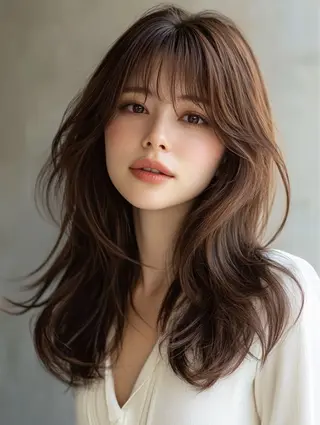 ロング レイヤー×顔周 り×髪質改善/MIUのヘアスタイル