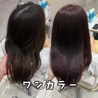 セミロング カラー 内田 志乃のヘアスタイル