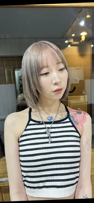 🌈扱いやすいボブ× ブリーチ🌈TAMEのヘアスタイル