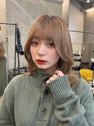ロング カラー SALOWIN原宿AROA店所属・顔まわり神カット✂︎ 齋藤雄大【表参道】のヘアスタイル