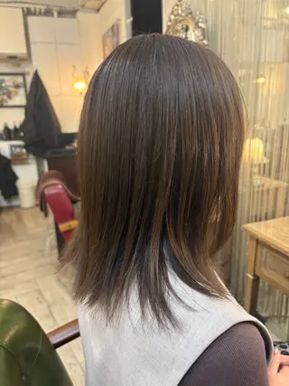 ミディアム 美髪トリートメント✨ 艶々カラー✨山口のヘアスタイル