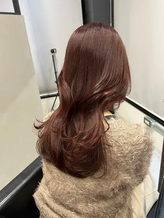 セミロング カラー 韓国ヘア🇰🇷 YUKINAのヘアスタイル