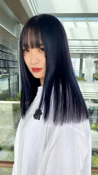 セミロング カラー RURI韓国ボブ 🇰🇷タッセルボブのヘアスタイル