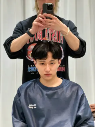 メンズ 曲がる縮毛/カルマパ ーマ/池袋/横村大全のヘアスタイル