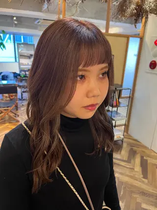 セミロング カラー HOMIE TOKYO所属・sora / 渋谷 / ハイトーンのヘアスタイル