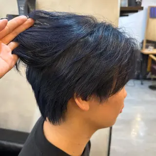 カラー メンズ Aust hair Stella新宿所属・Yuki☺︎パーマ レイヤーカットウルフのヘアスタイル