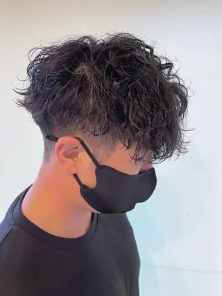 ショート パーマ メンズ メンズ特化/パーマ指 名No.1/百瀬太郎のヘアスタイル