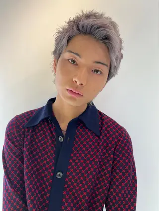 カラー メンズ 🌈ベージュ艶髪🌈 ユウトのヘアスタイル