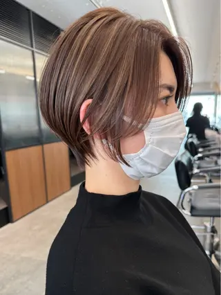 ショート カラー 髪質改善カラー ショートボブ専門のヘアスタイル