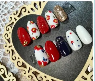 ネイル 🌙都岡 ムーンネイルのネイルデザイン