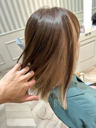 セミロング カラー ✨ダメージを感じない 美髪ヘア✨　野口春貴のヘアスタイル