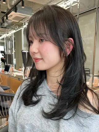 ロング カラー Hiroki 韓国ヘア🇰🇷のヘアスタイル