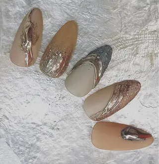 ミディアム ネイル RIONnail(リオンネイル)所属・RIONnail Yurikaのネイルデザイン