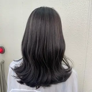 ミディアム カラー 🫧オリーブ/赤み消 し/暗髪🫧野本麗奈のヘアスタイル
