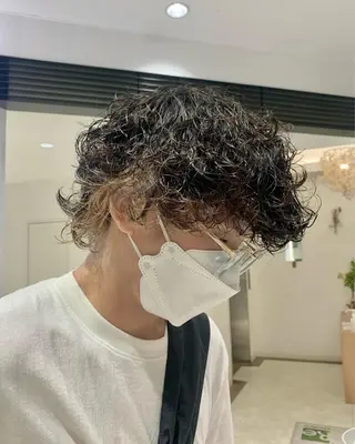 ショート カラー パーマ メンズ メンズ特化カット・ パーマ🎈はなさかのヘアスタイル