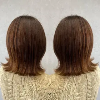 ミディアム カラー tocca 💜石田愛結💜のヘアスタイル