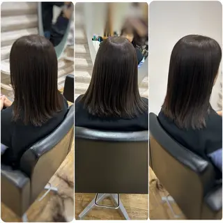 ミディアム カラー カラーダメージが艶々 『ケア特化店』KONのヘアスタイル