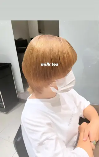 ショート カラー ヘアアレンジ MAYU/ハイトーン /レイヤーカットのヘアスタイル