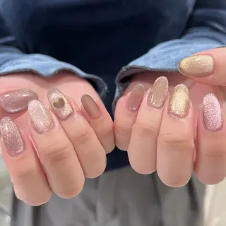 ネイル 🎀チーク/ちゅるん 🫧chisa🎀のネイルデザイン