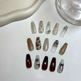 ネイル sparkling mint【スパークリングミント】所属・natsuki 🎀💎モデル様募集のネイルデザイン