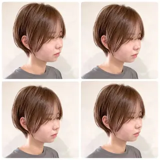 ショート カラー 京都大人女性ショート 徒歩1分/秋山のヘアスタイル