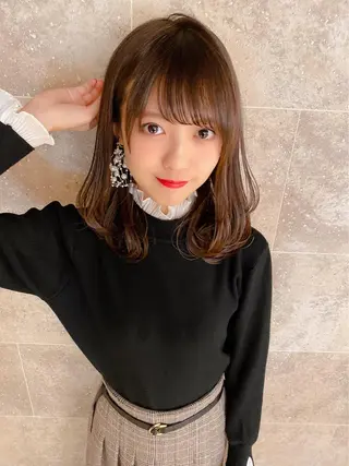 ミディアム カラー ヘアアレンジ 女性が憧れる ショート/角田愛和のヘアスタイル