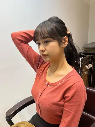 セミロング カラー ヘアアレンジ 顔まわり職人🇰🇷 韓国ヘア/KAITOのヘアスタイル