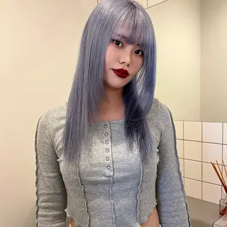 ミディアム 舟橋耀/ブリーチカラ ー/レイヤーカットのヘアスタイル