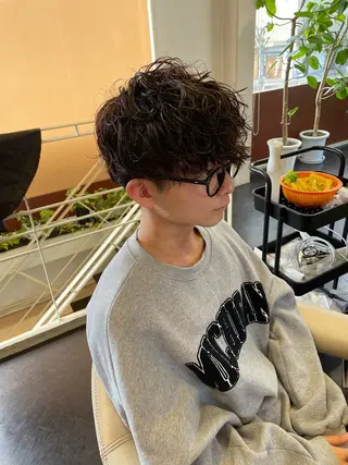 パーマ メンズ 園田 一喜のヘアスタイル