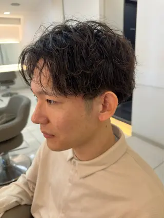 ショート パーマ メンズ 髪質改善/縮毛/トリ ートメント/平野広大のヘアスタイル