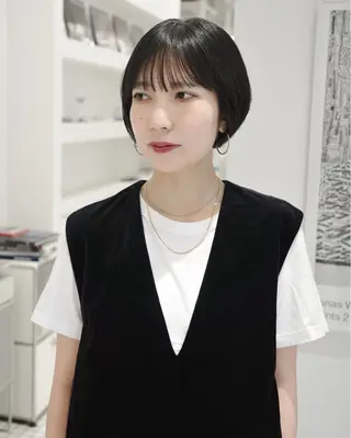 ショート カラー 🌱ぱつっと/ボブ 🌱のヘアスタイル