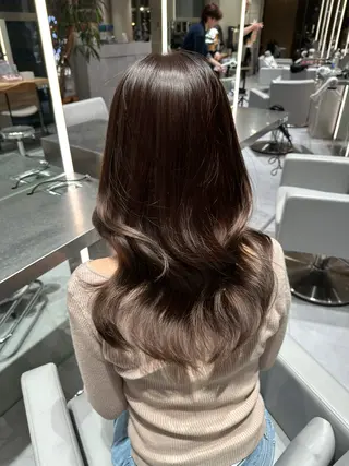 セミロング カラー 田中 希のヘアスタイル