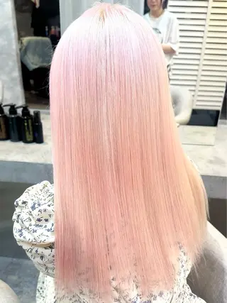 セミロング カラー 😈せいと😈 ハイトーン/縮毛矯正のヘアスタイル