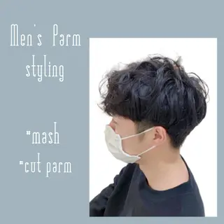 パーマ メンズ 樋笠 知佳のヘアスタイル