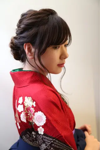 セミロング ヘアアレンジ 野崎 ひかりのヘアスタイル