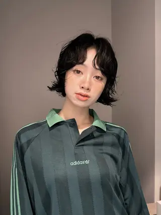ショート ✨カジュアルボブ パーマ✨河野瑠太のヘアスタイル