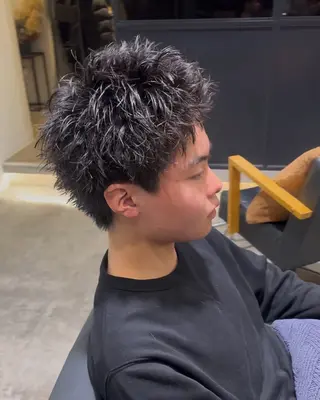 ショート パーマ メンズ Lenis所属・渡邊 拓玖斗のヘアスタイル