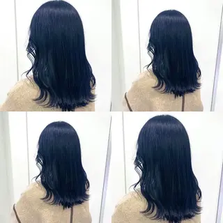 ロング カラー ヘアアレンジ メンズ 🦋重くない暗髪🦋 Hana🦋のヘアスタイル