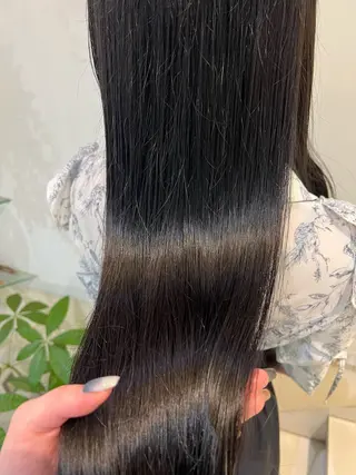 ロング カラー ブリーチしない暖色 カラー🥀杉 優菜のヘアスタイル