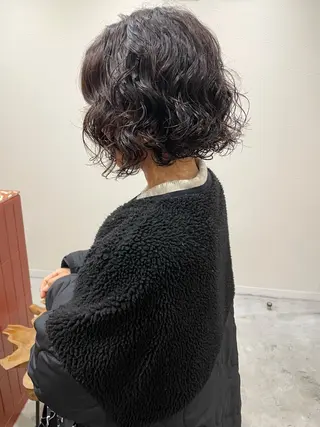 ショート ayu/伏見/名古屋 /パーマ/艶カラーのヘアスタイル