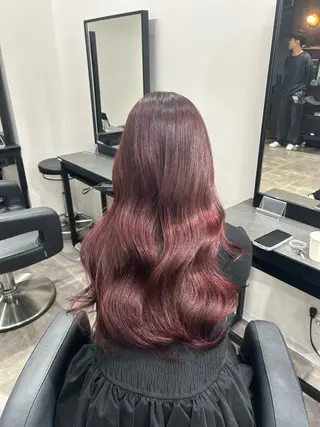 セミロング カラー ヘアアレンジ 💗うる艶モテ髪 💗髪質改善✨🫧のヘアスタイル