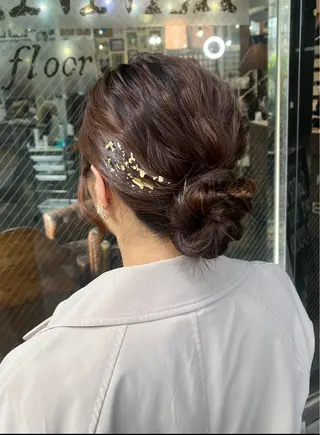 ヘアアレンジ デザインカラー/ コーンロウのヘアスタイル
