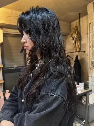 ロング カラー パーマ YOKO/パーマ レイヤーカットのヘアスタイル