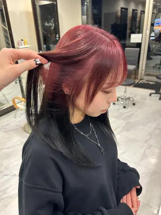 セミロング カラー 透明感/ブリーチカラ ー🦋Rico🦋のヘアスタイル