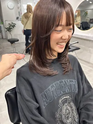 セミロング カラー 髪質改善will hairdesignのヘアスタイル