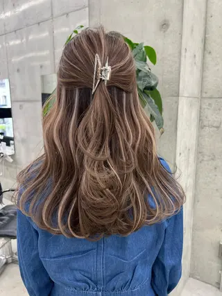 ロング カラー LINOET名古屋所属・ダブルカラー💖上村 純妃💖名駅徒歩5分のヘアスタイル